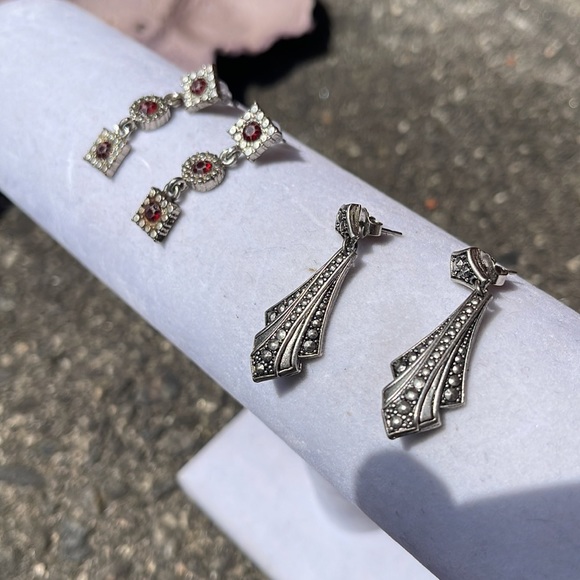 80s vintage dangle earrings Avon - Picture 4 of 6